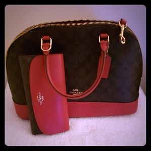 Coach Signature Sierra Satchel Crossbody Bag Purse